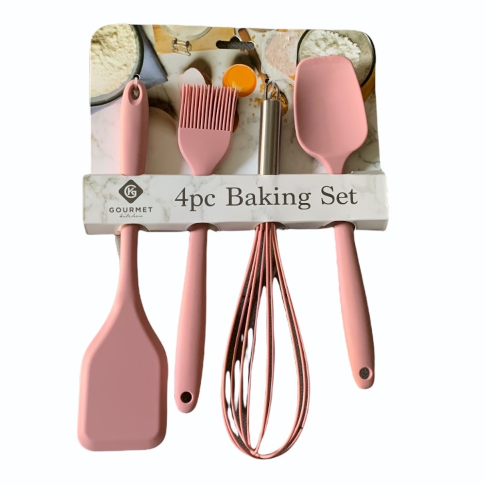 4 Piece Pink Baking Set